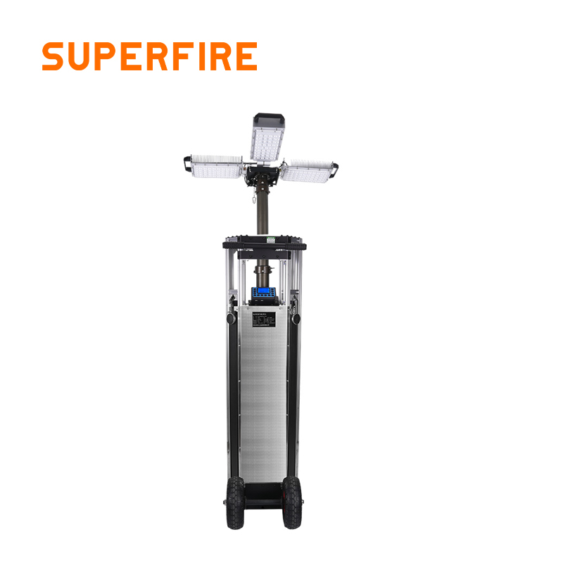 SUPERFIRE TZ06 600W 360-Degree Automatic Floodlight with Bluetooth Speaker