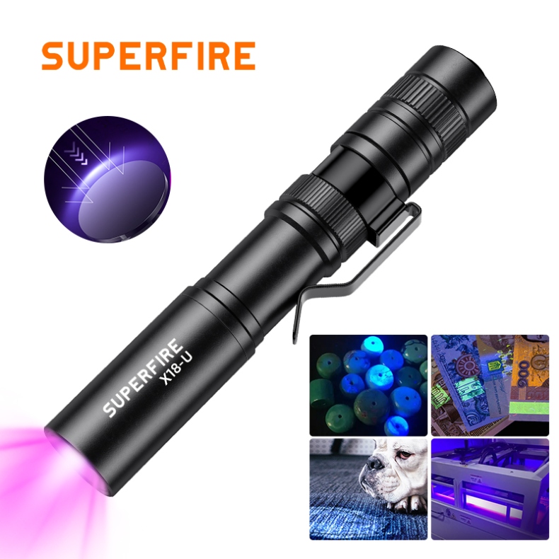 SUPERFIRE X18 Series UV Flashlights - 365nm & 395nm