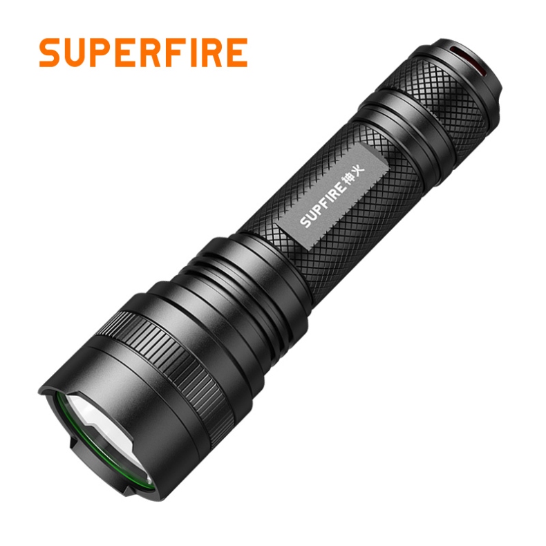 SUPERFIRE L6-G Tactical LED Flashlight - 2000 Lumens, 250m Beam