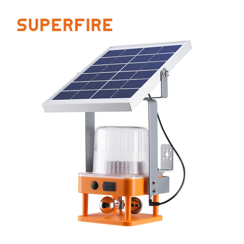 SUPERFIRE TZ08 Solar Sound And Light Warning Light