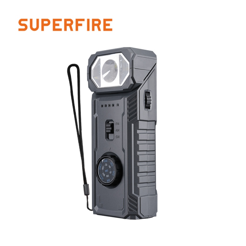 SUPERFIRE YJ06 Multifunctional Hand-Crank Flashlight
